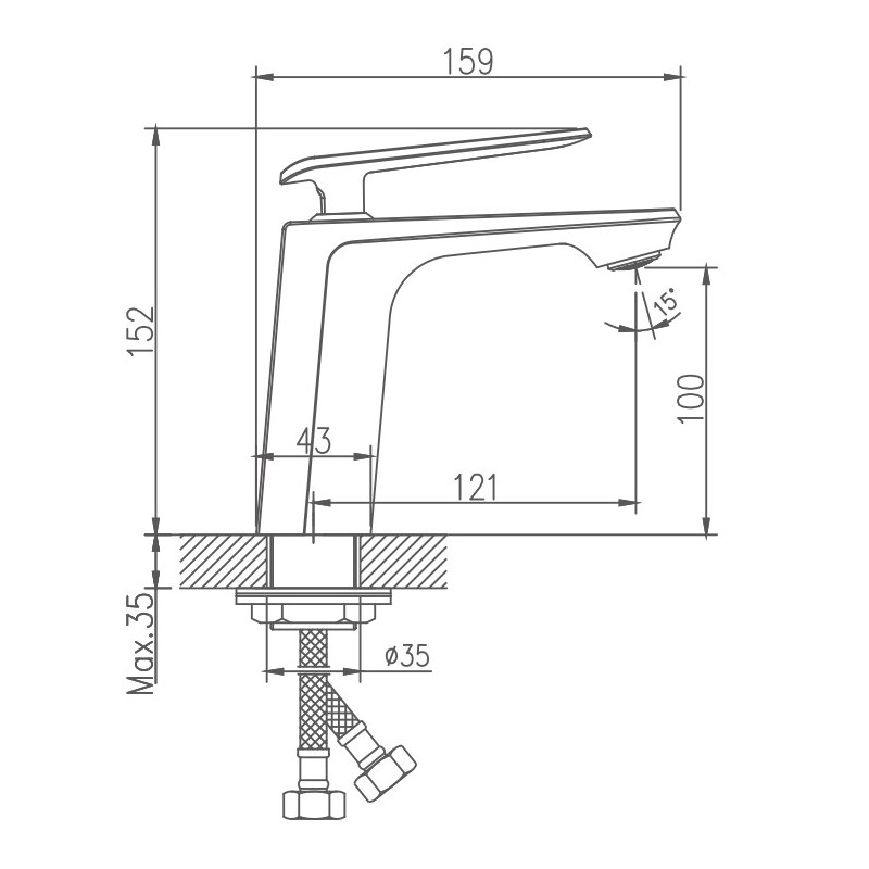 Смеситель для раковины Haiba HB548-8 HB10548-8