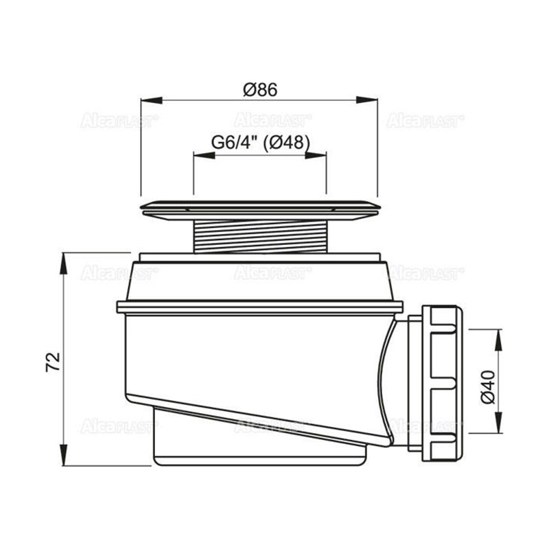 Сифон для поддона AlcaPlast A46-60