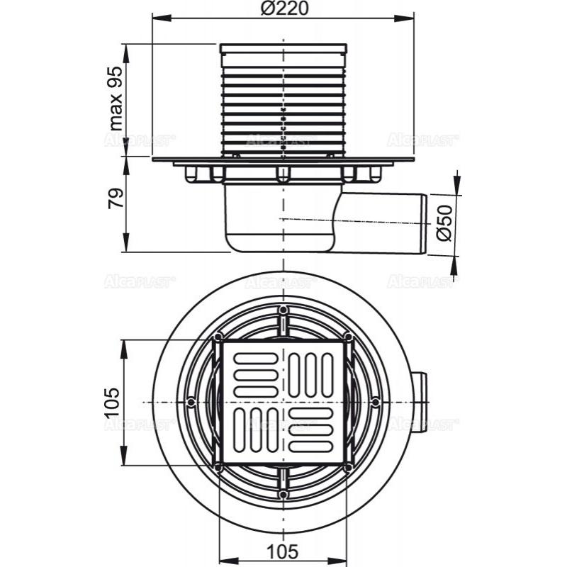 Душевой трап AlcaPlast APV APV101