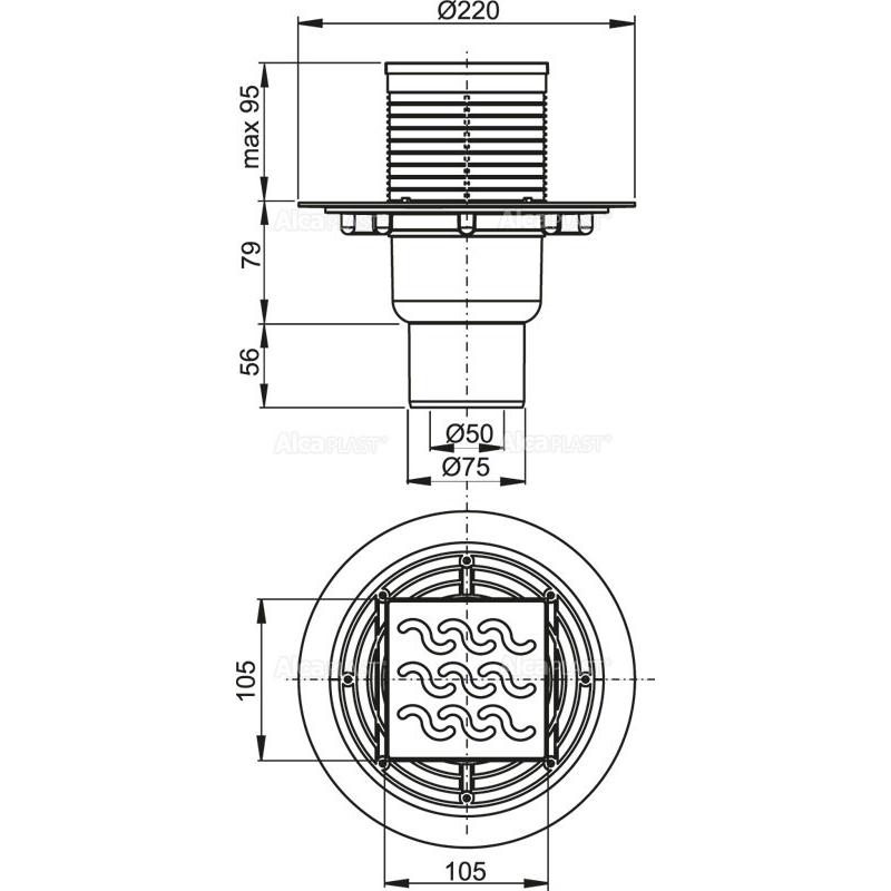 Душевой трап AlcaPlast APV202