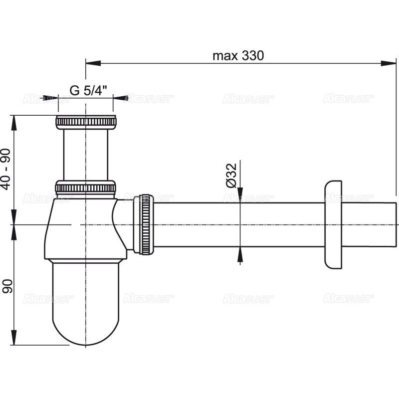 Сифон для раковины AlcaPlast A431