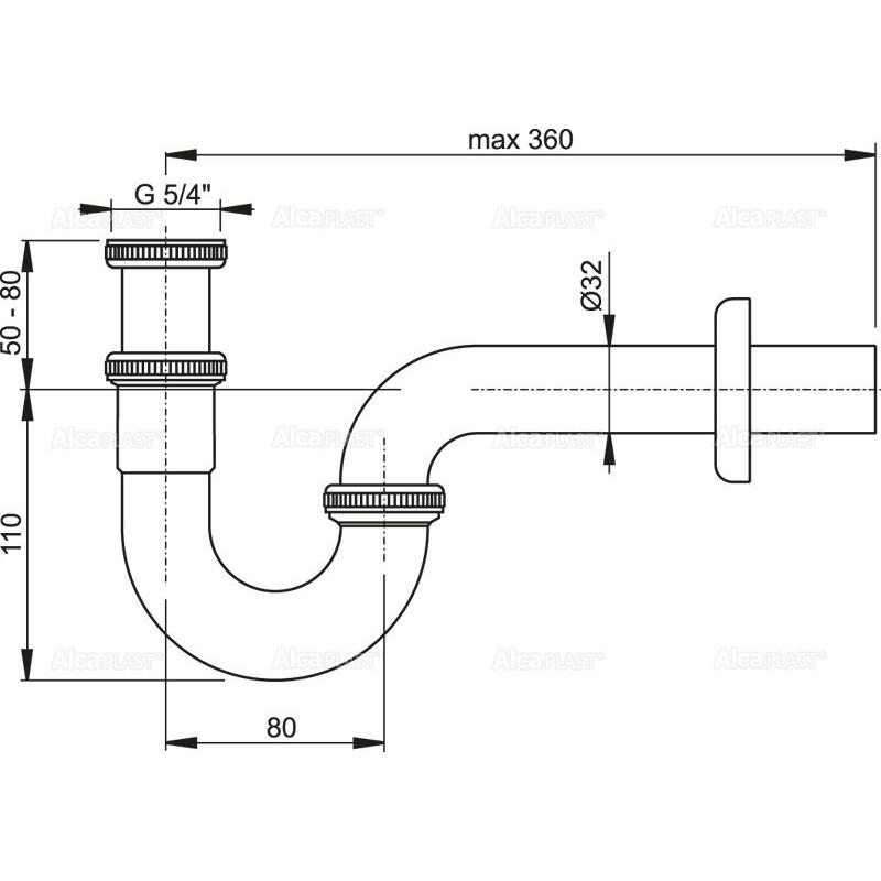 Сифон для раковины AlcaPlast A432