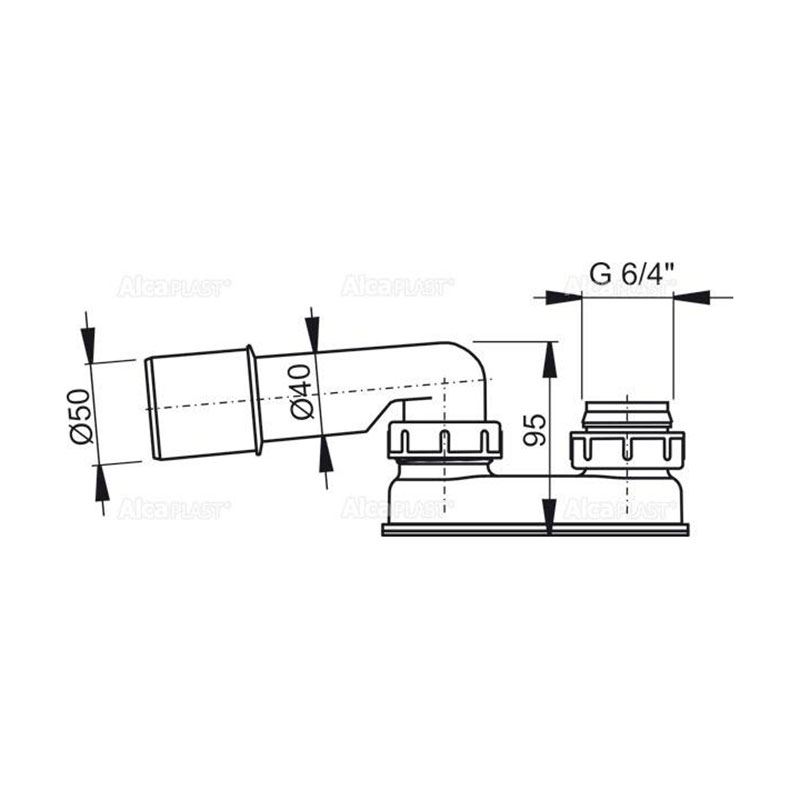Сифон для ванны AlcaPlast A53-DN50