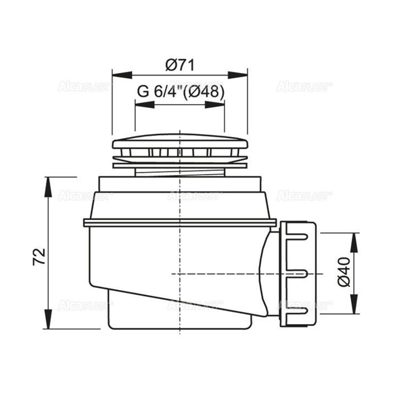 Сифон для поддона AlcaPlast A47CR-50