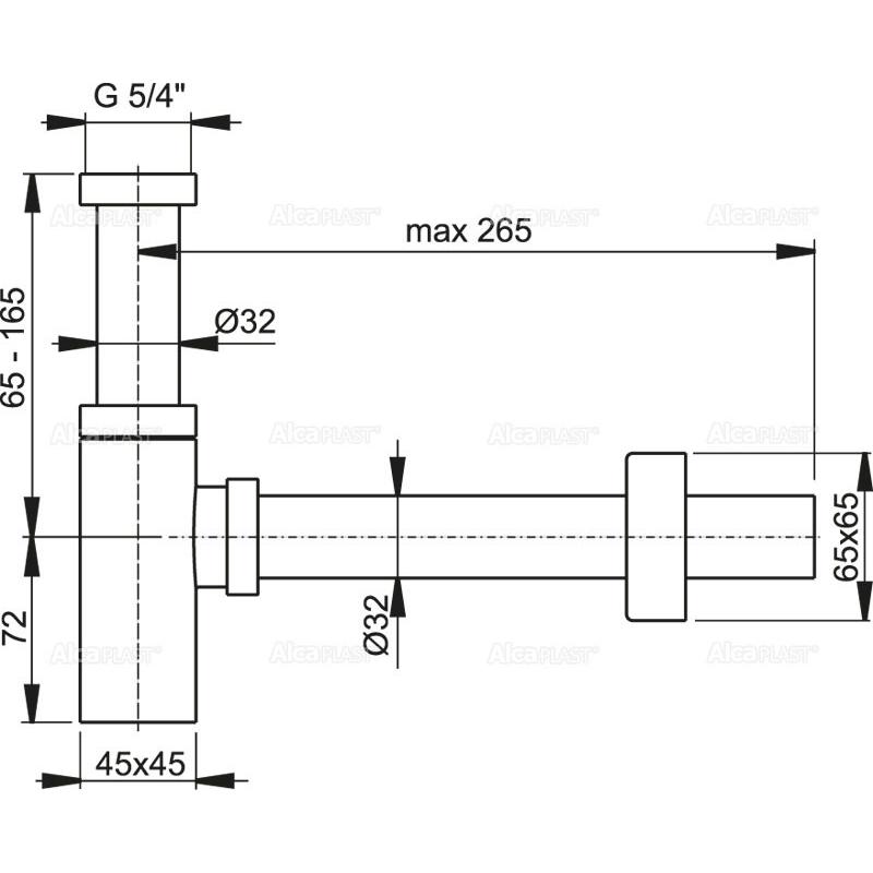 Сифон для раковины AlcaPlast A401