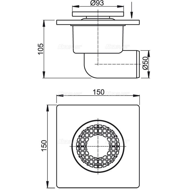 Душевой трап AlcaPlast APV 3