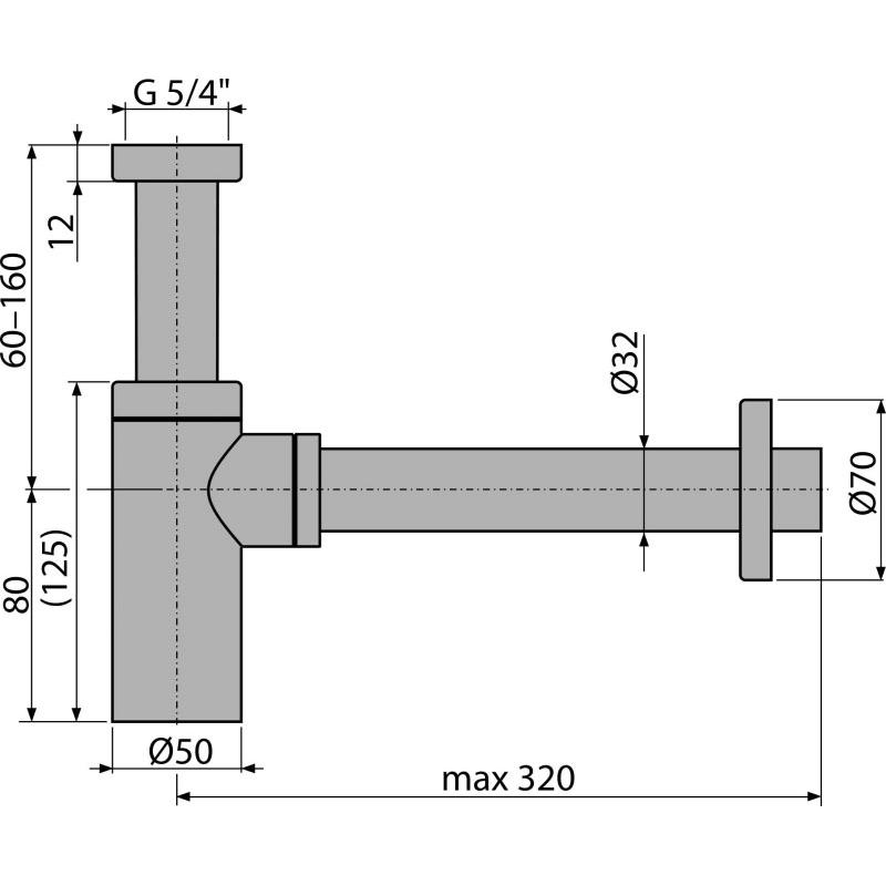 Сифон для раковины AlcaPlast A400