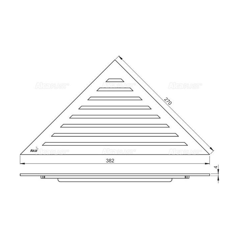 Душевой лоток AlcaPlast ARZ 1 угловой, без решетки