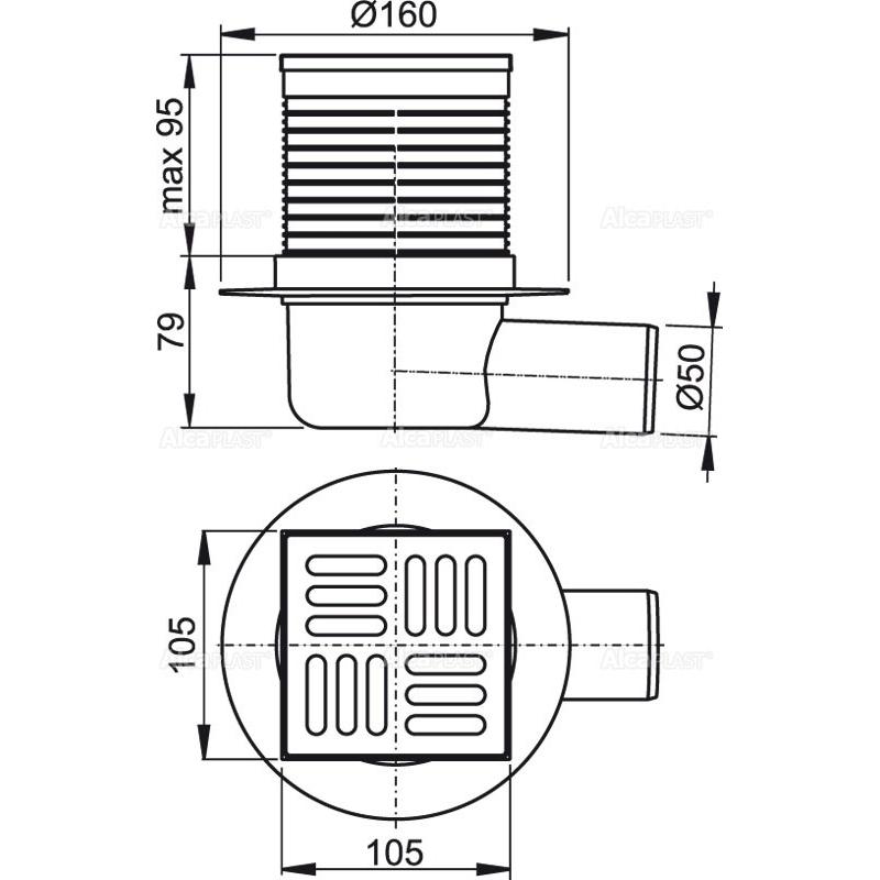 Душевой трап AlcaPlast APV31