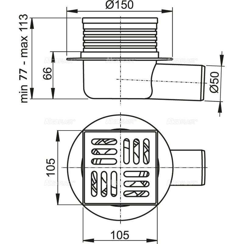 Душевой трап AlcaPlast APV 26