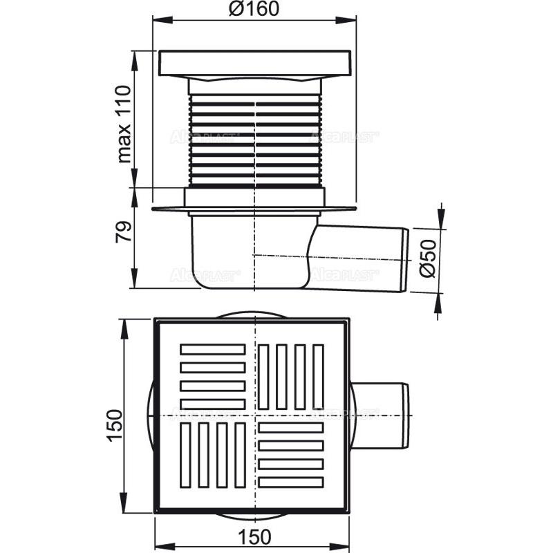 Душевой трап AlcaPlast APV 5211