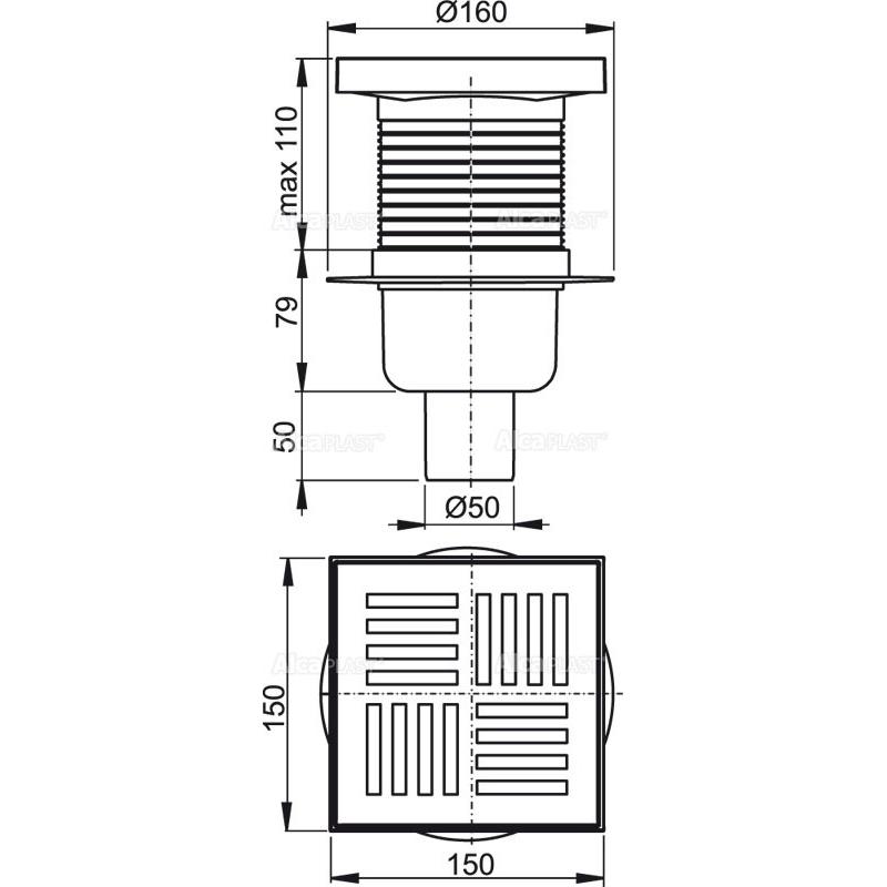 Душевой трап AlcaPlast APV 6211