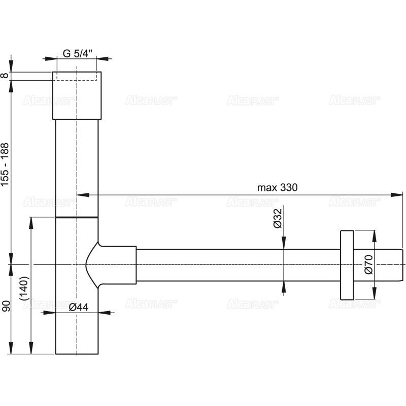 Сифон для раковины AlcaPlast A402