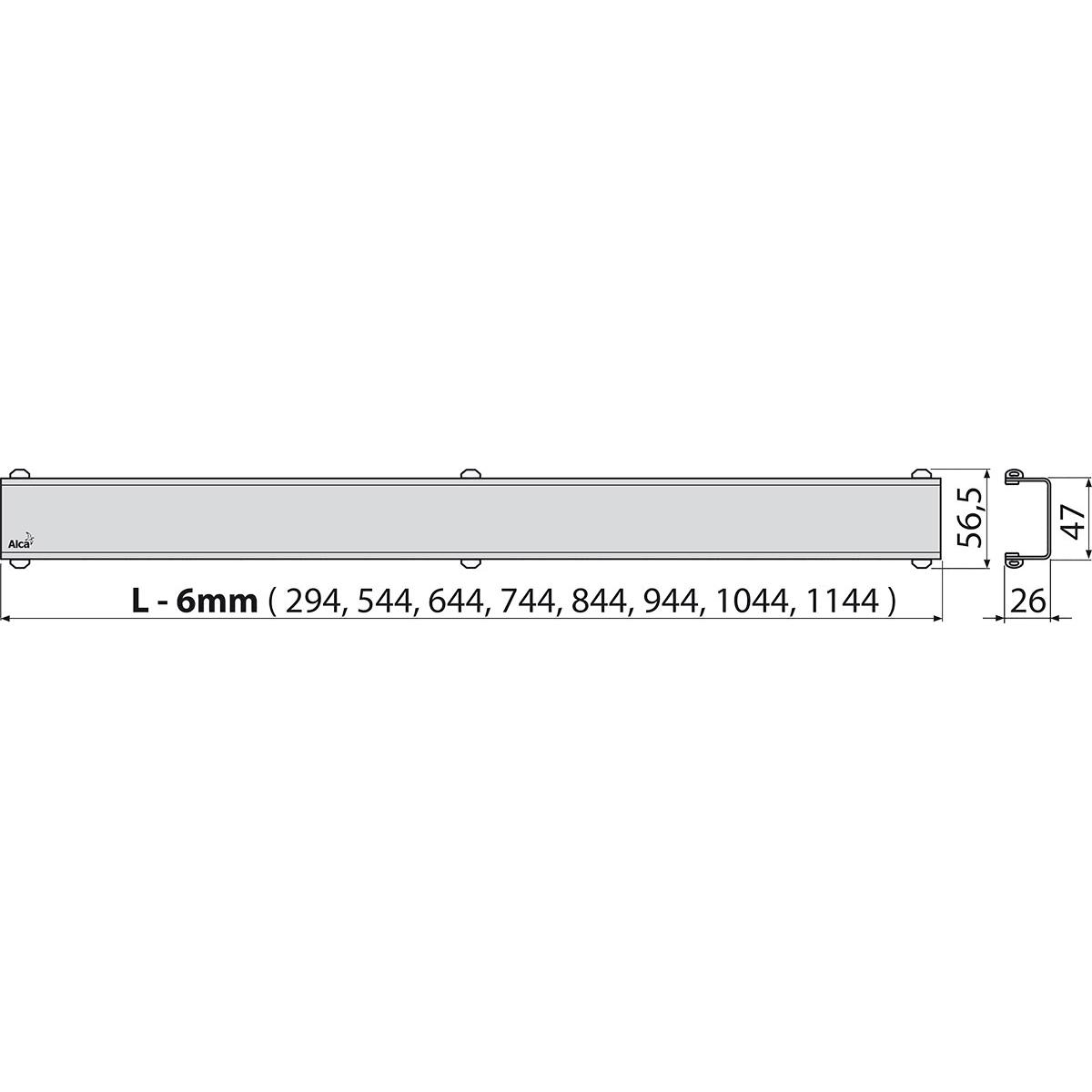 Решетка AlcaPlast Design DESIGN-300LN 30 см, глянцевая