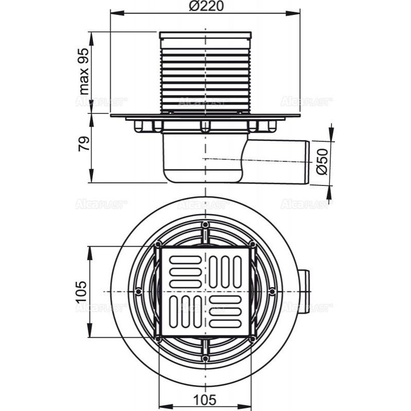 Душевой трап AlcaPlast APV 1311