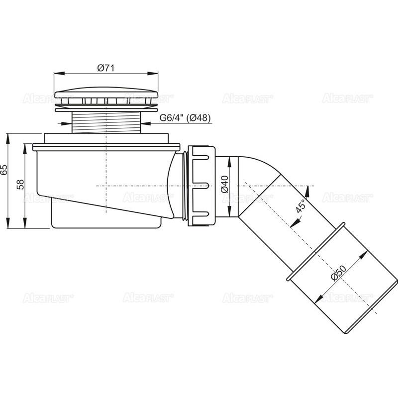 Сифон для поддона AlcaPlast A471CR