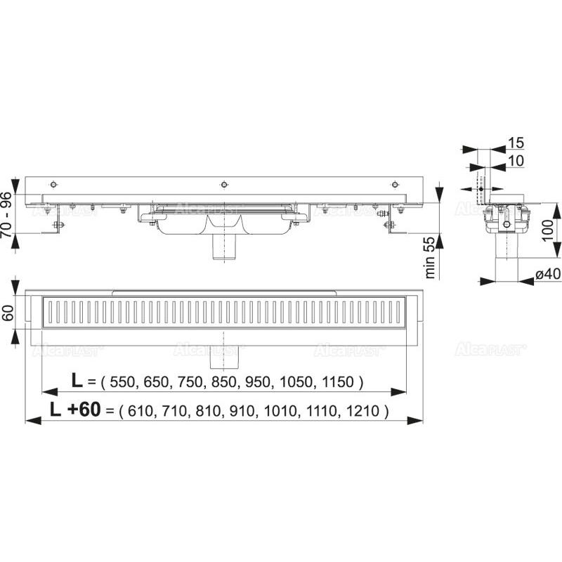 Душевой лоток AlcaPlast APZ1104 -750 75 см