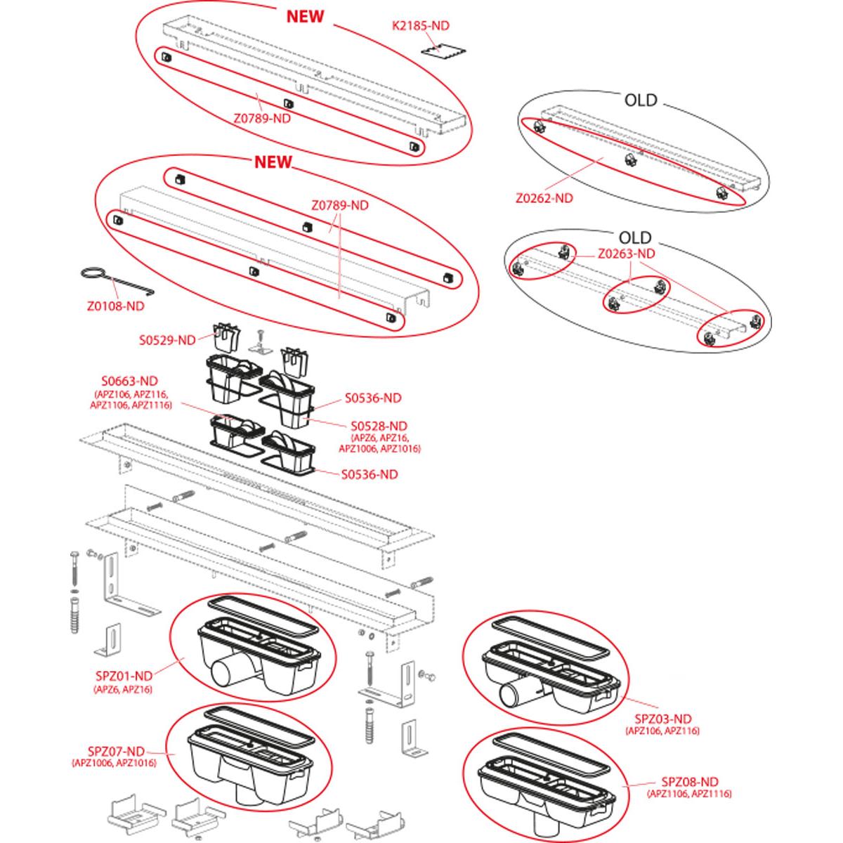 Душевой лоток AlcaPlast APZ1106 -1050 105 см