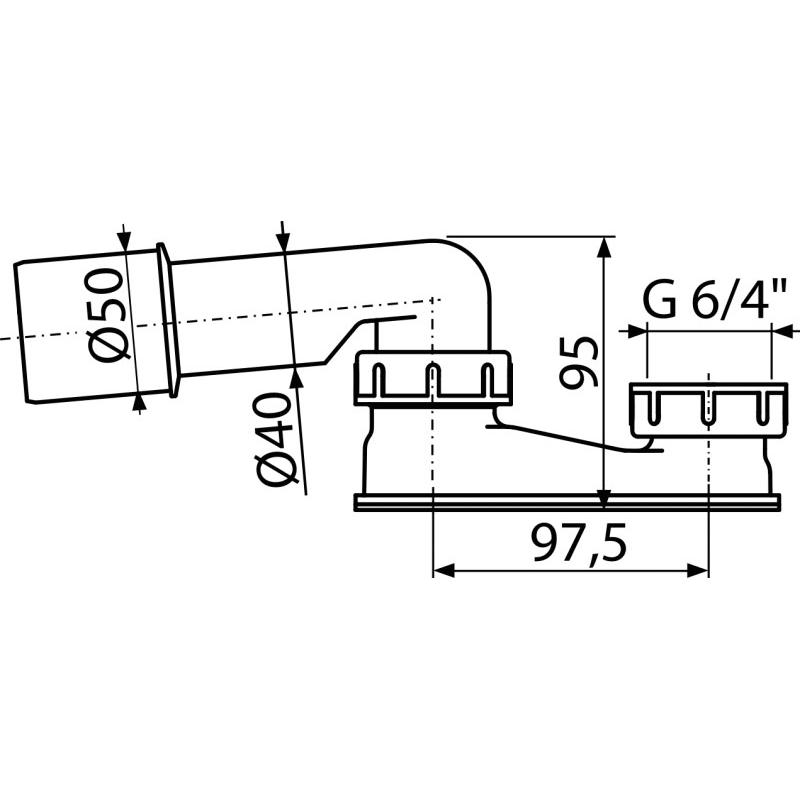 Сифон для ванны AlcaPlast A532-DN50