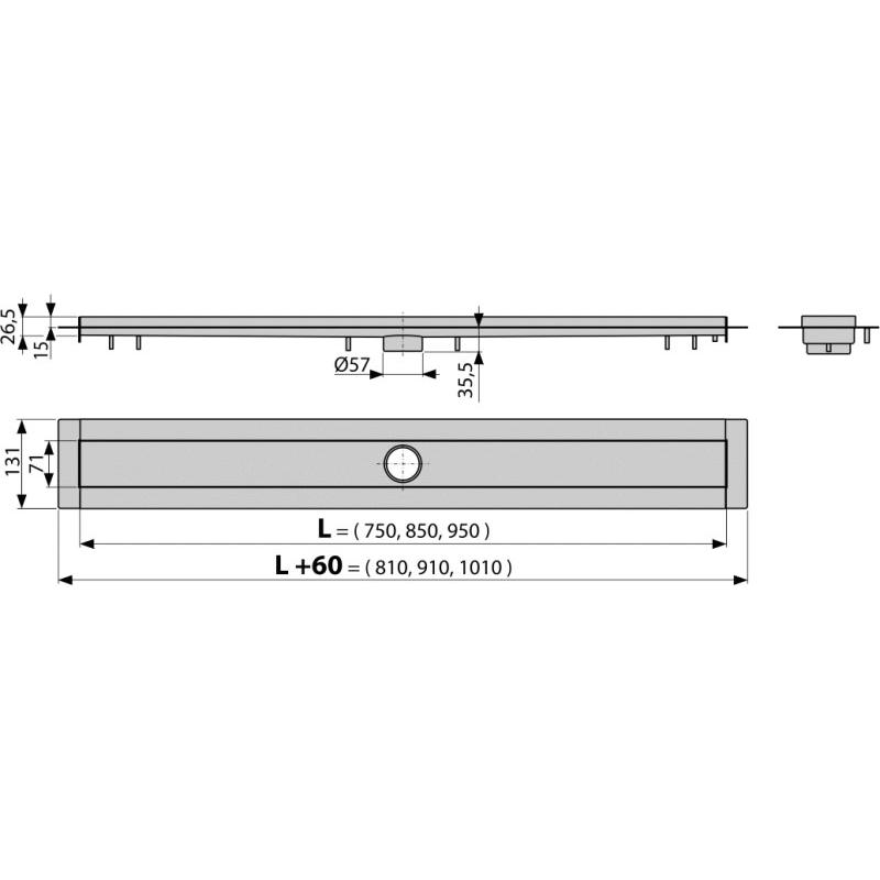 Душевой лоток AlcaPlast APZ13 -750 без решетки