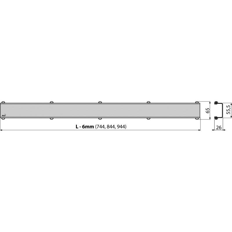 Решетка AlcaPlast Space SPACE-750M 75 см