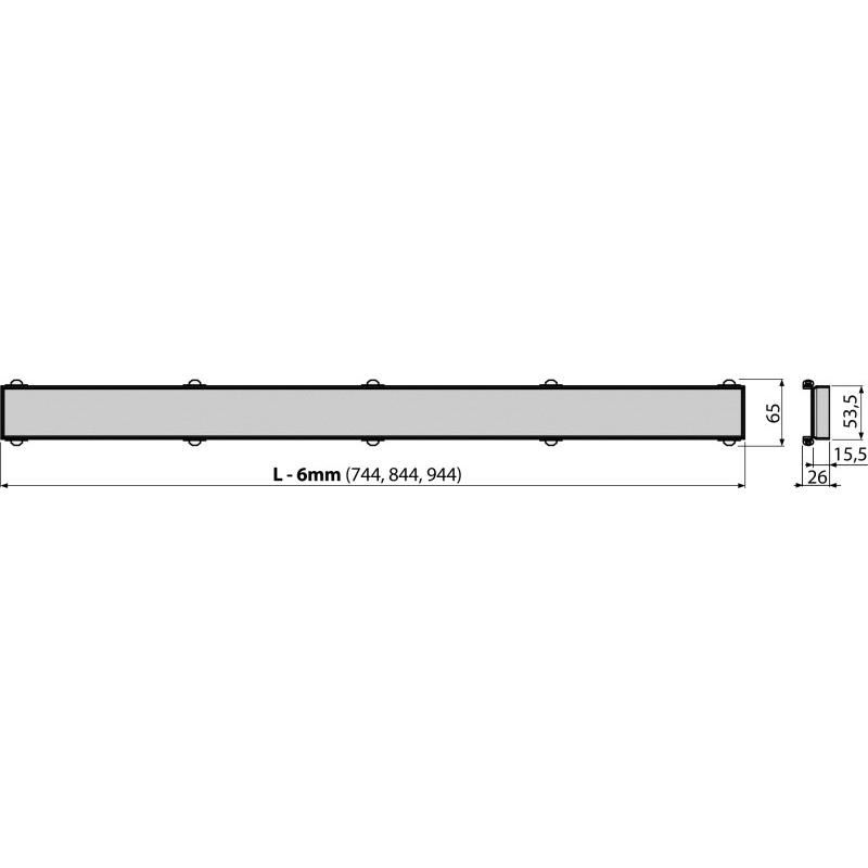 Решетка AlcaPlast Insert INSERT-750 75 см, под плитку