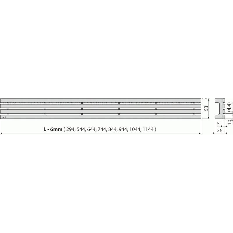 Решетка AlcaPlast Gap GAP-1150M 115 см