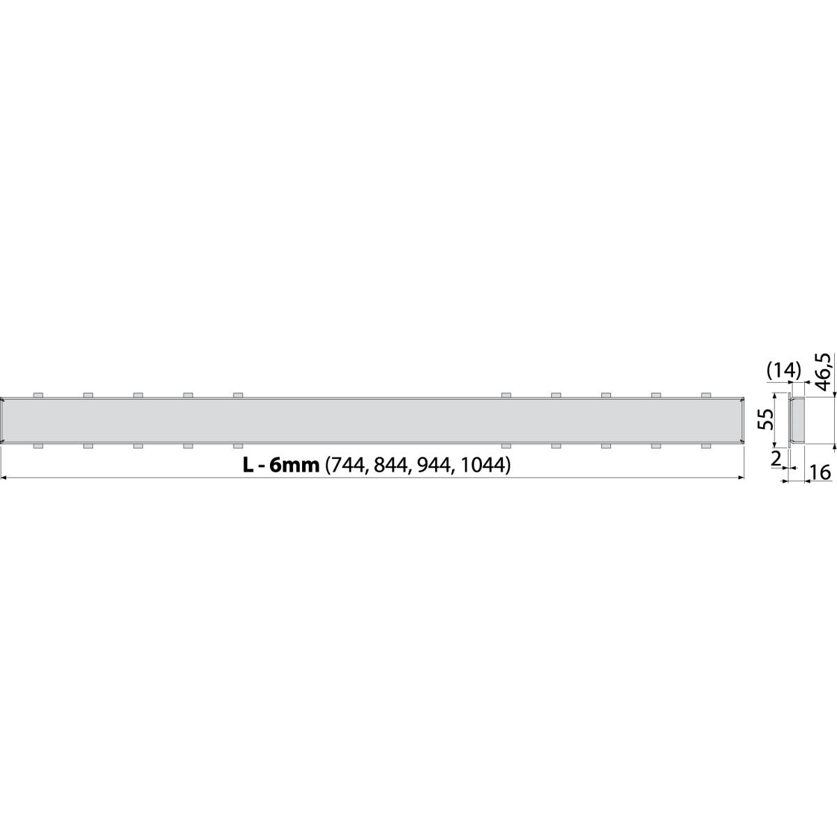 Решетка AlcaPlast Tile TILE-1050 105 см, под плитку