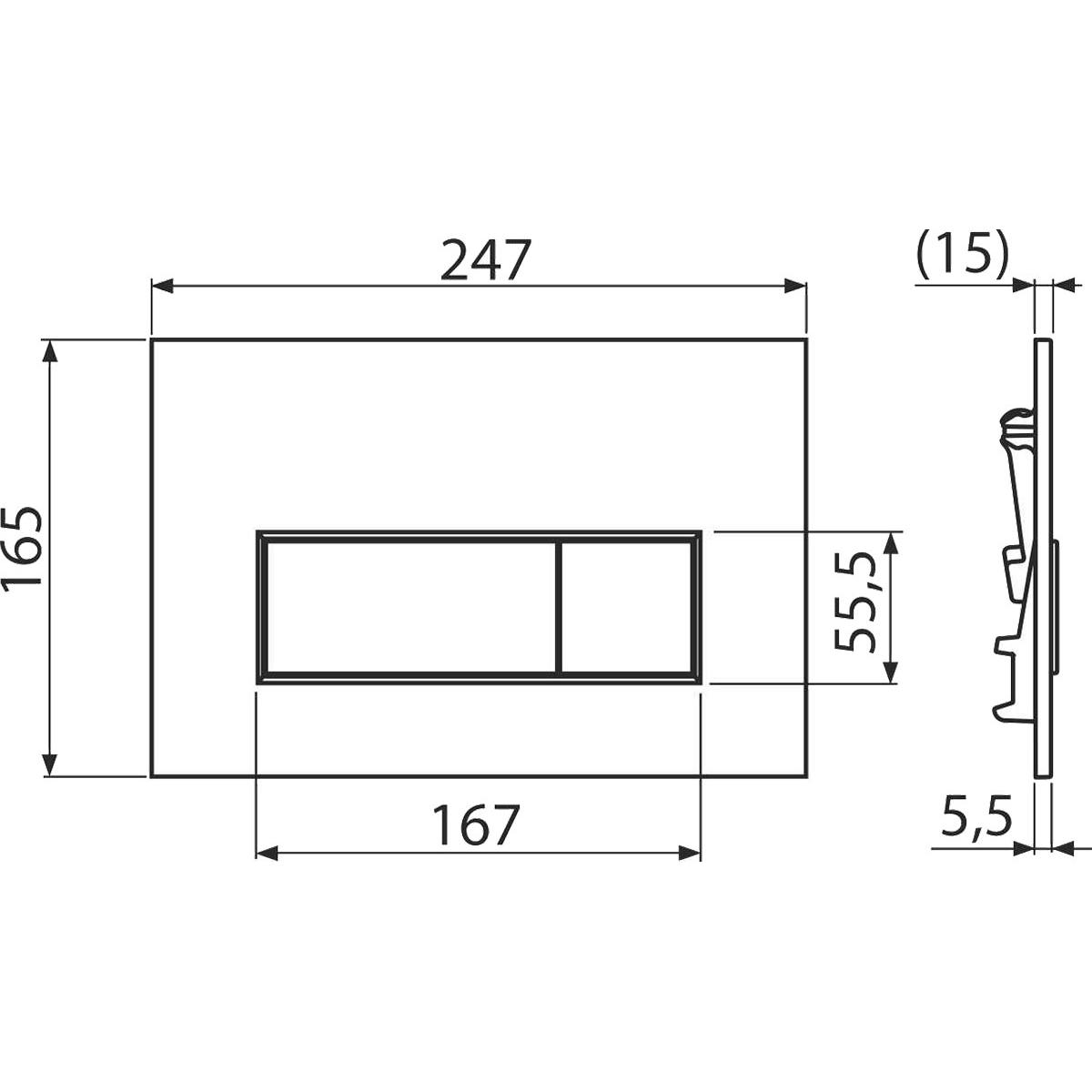 Кнопка смыва AlcaPlast Thin THIN M571 xром глянцевый