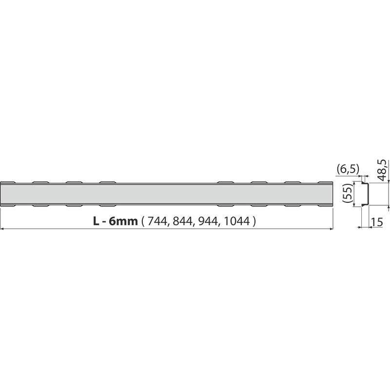 Решетка AlcaPlast Solid SOLID-550M 55 см