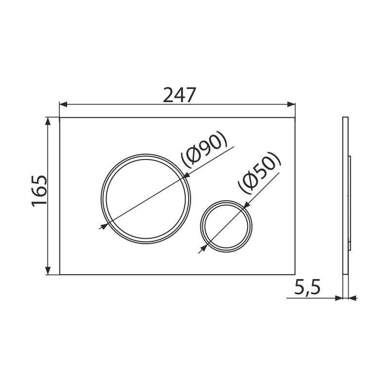 Кнопка смыва AlcaPlast Thin THIN M770 белый / хром глянцевый