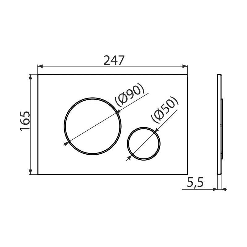 Кнопка смыва AlcaPlast Thin THIN M670 белый