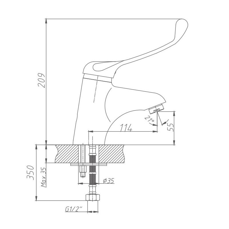 Смеситель для раковины Haiba HB54 HB1054