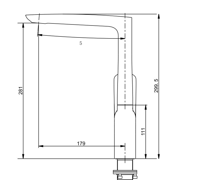 Смеситель для кухни Savol SK-H7001