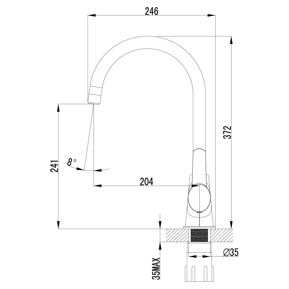 Смеситель для кухни Lemark Atlantiss LM3255C