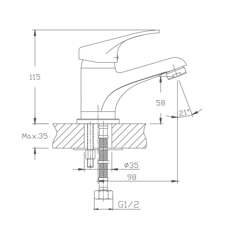 Смеситель для раковины Haiba HB13 HB1013