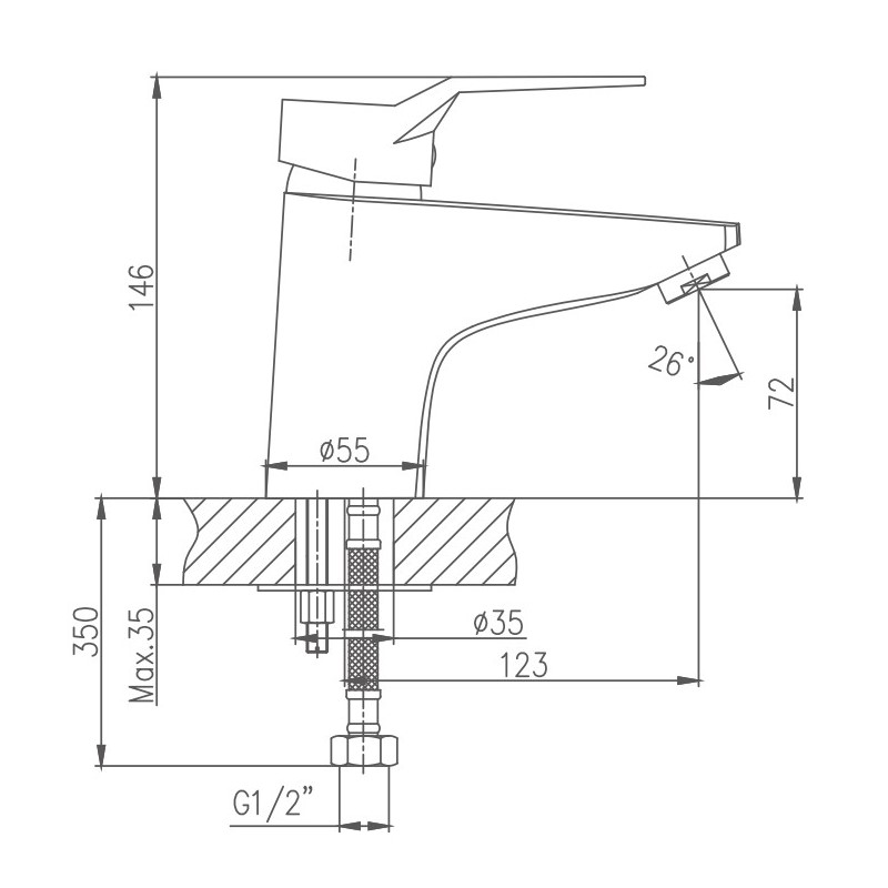 Смеситель для раковины Haiba HB63 HB1063