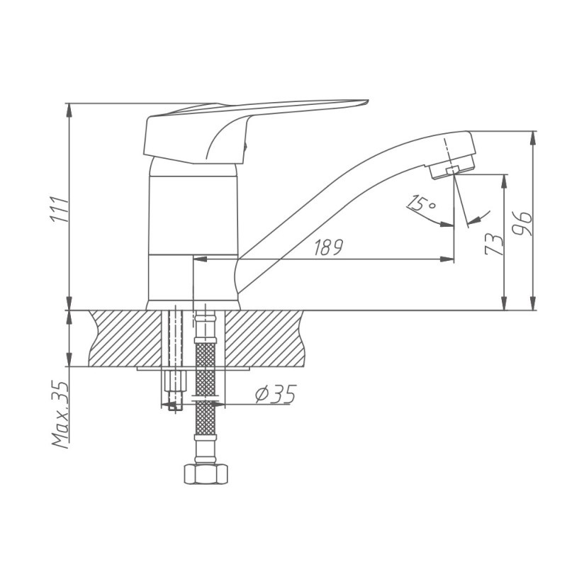 Смеситель для кухни Haiba HB04 HB4504