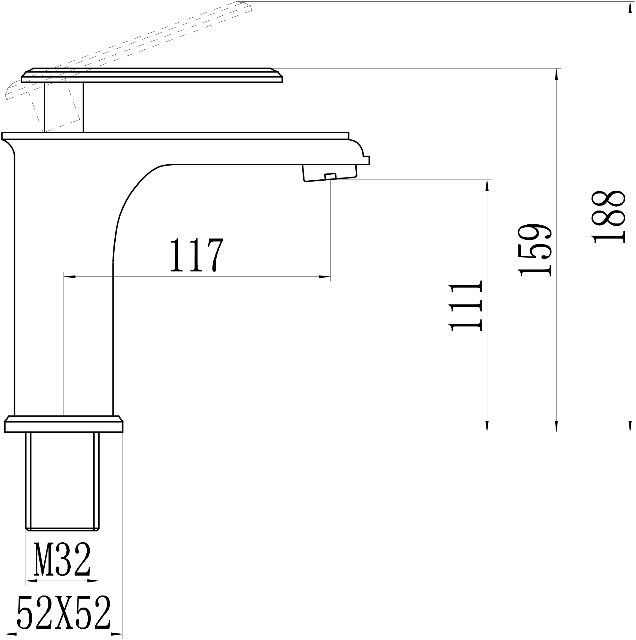 Смеситель для раковины Savol S-600101T