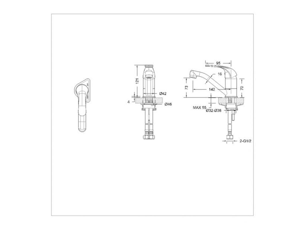 Смеситель для раковины Bravat Fit F1233188CP-RUS