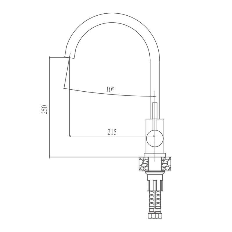 Смеситель для кухни Haiba HB70304-3