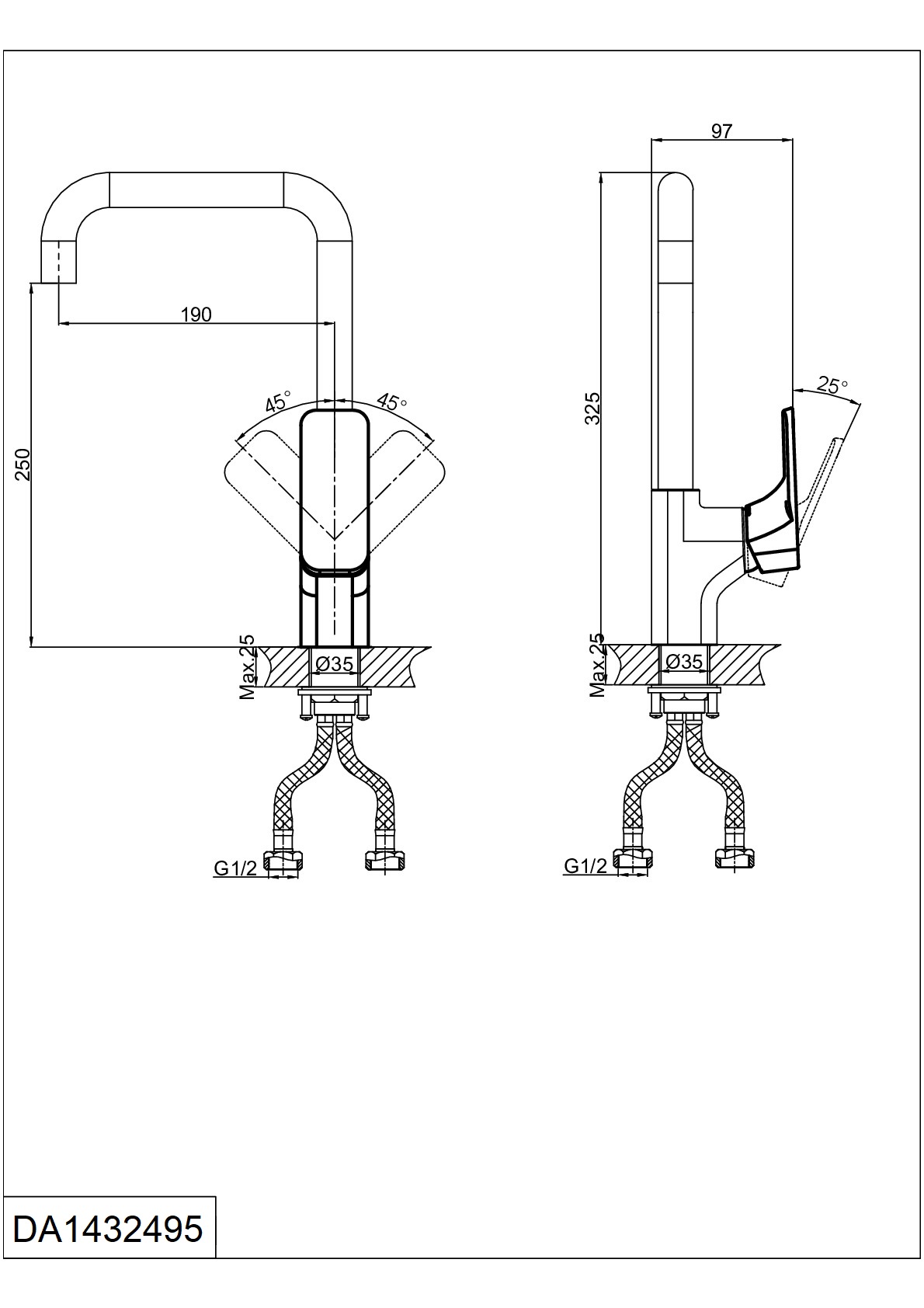 Смеситель для кухни D&K Berlin Technische DA1432495