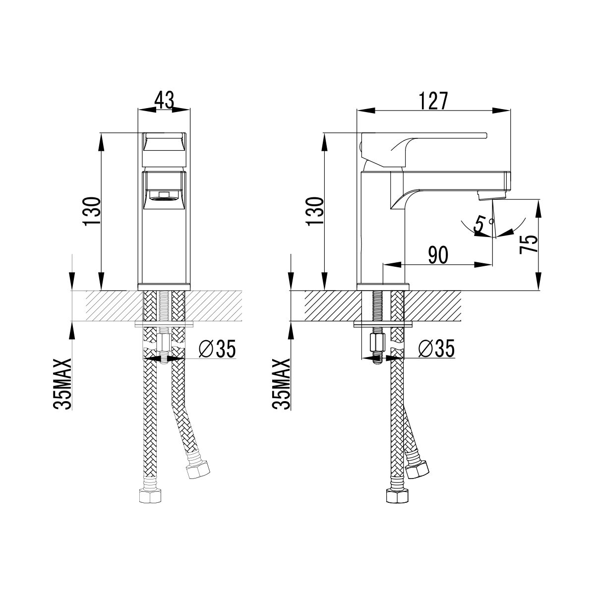 Смеситель для раковины Lemark plus Grace LM1506C