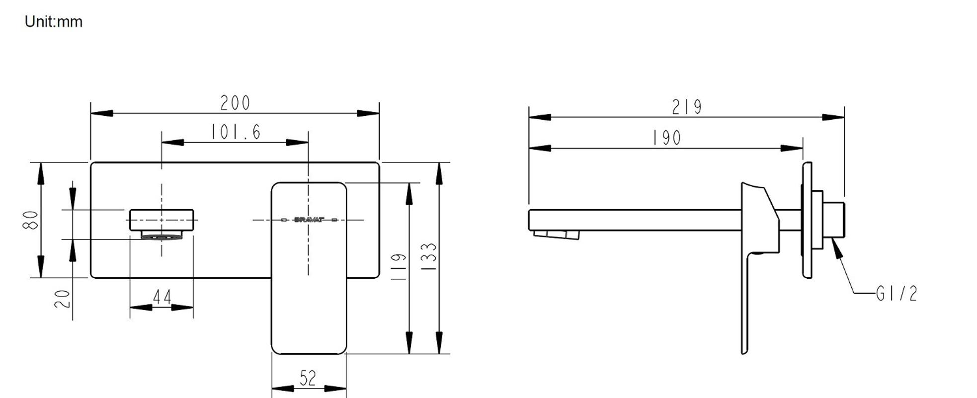 Смеситель для раковины Bravat Phillis P69183C-ENG