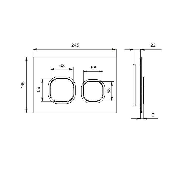 Кнопка смыва IDDIS Unifix UNI04WBi77 004, белая