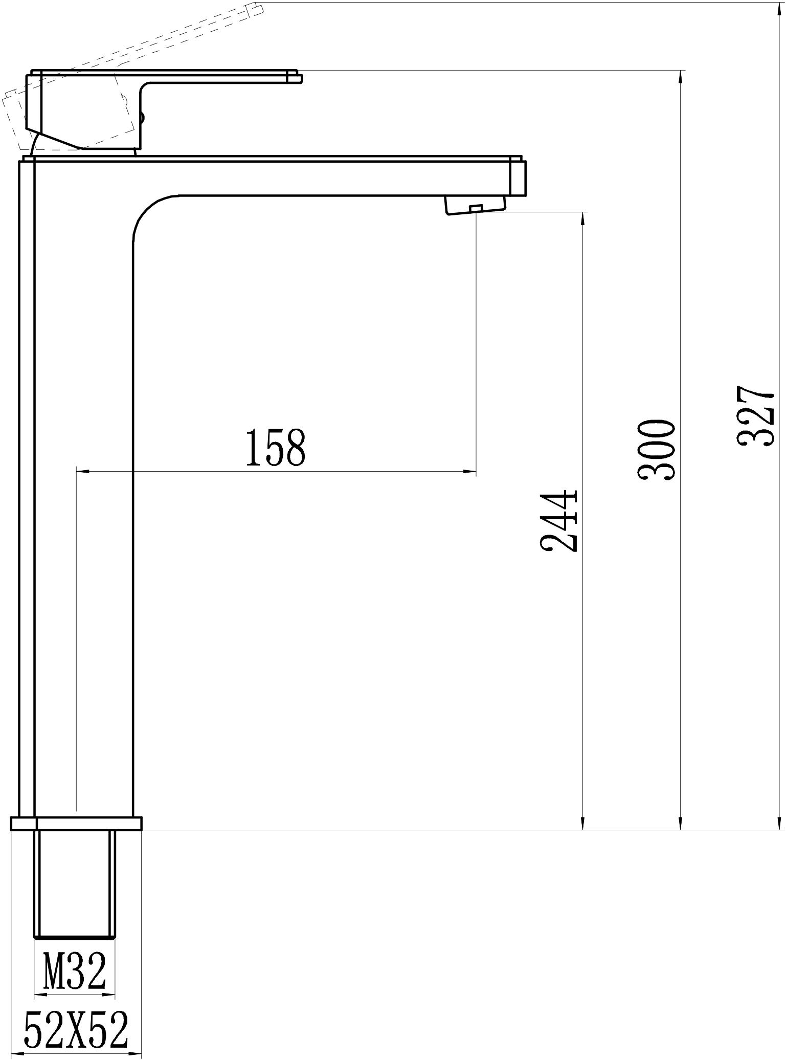 Смеситель для раковины Savol S-600701G