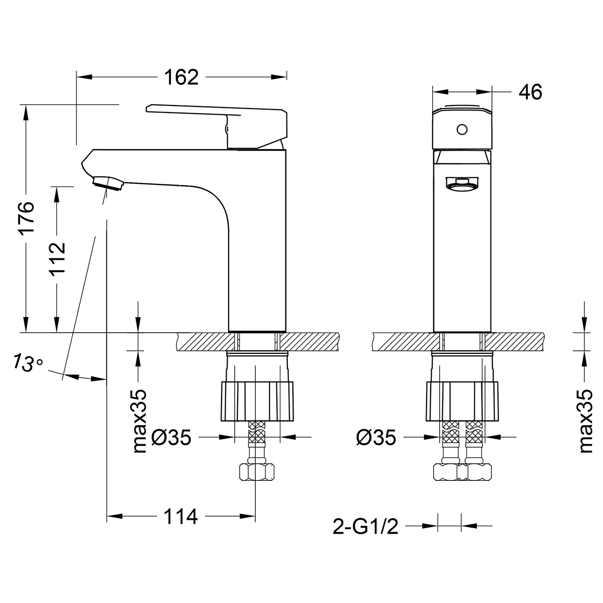 Смеситель для раковины Lemark Point LM0306C