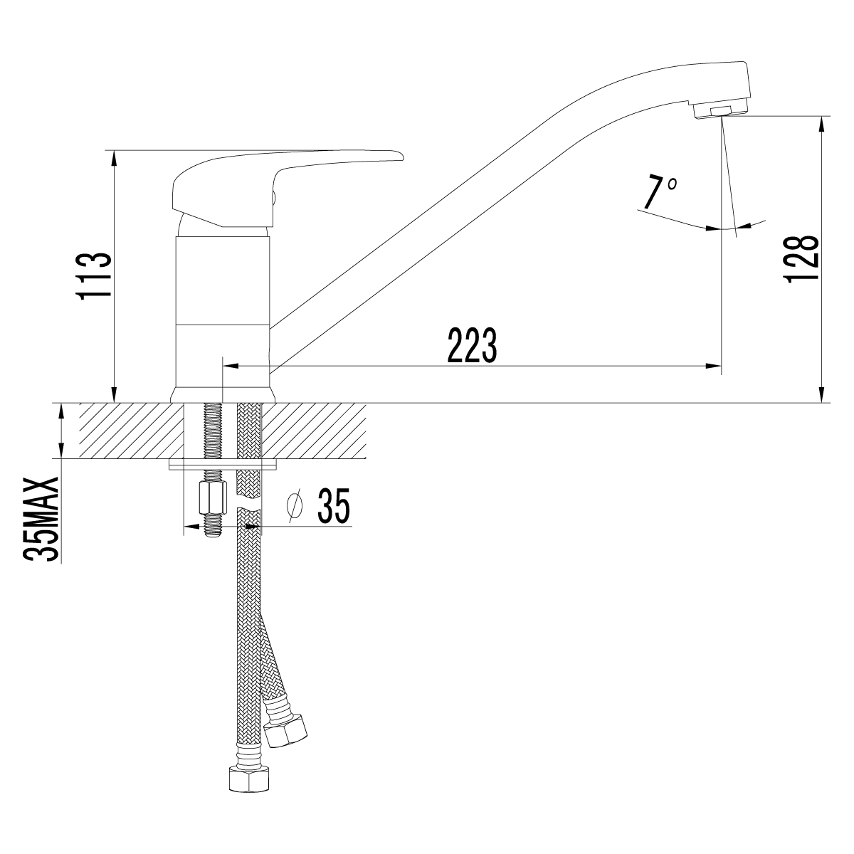 Смеситель для кухни Lemark Pramen LM3304C