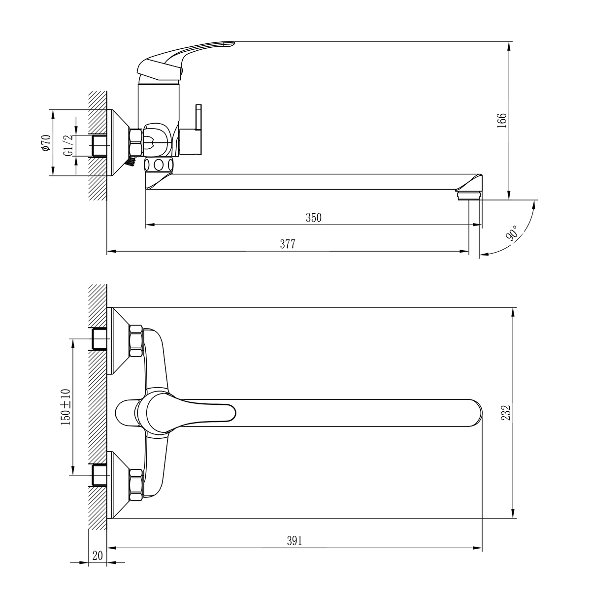 Универсальный смеситель Rossinka A A35-32