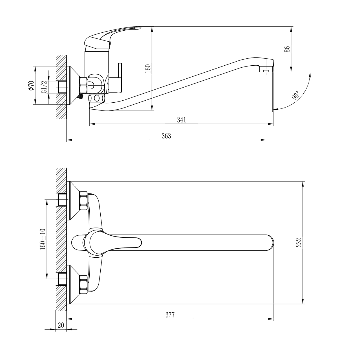 Универсальный смеситель Rossinka A A35-34